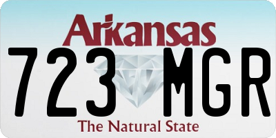 AR license plate 723MGR