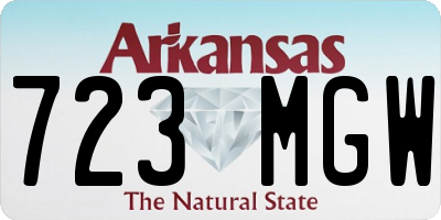 AR license plate 723MGW