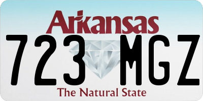 AR license plate 723MGZ