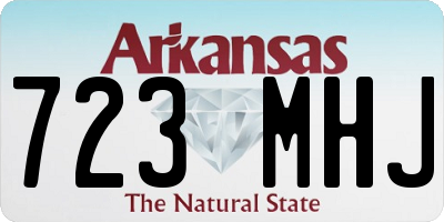 AR license plate 723MHJ