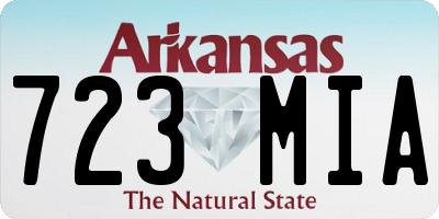 AR license plate 723MIA