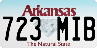 AR license plate 723MIB