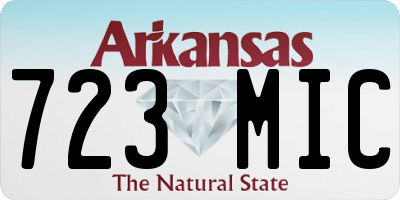 AR license plate 723MIC