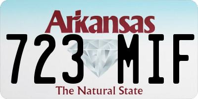 AR license plate 723MIF
