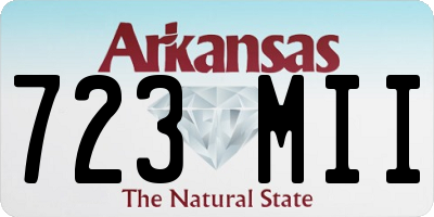AR license plate 723MII