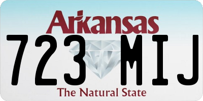 AR license plate 723MIJ