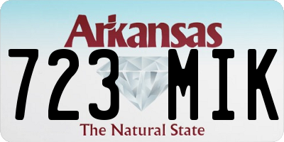 AR license plate 723MIK