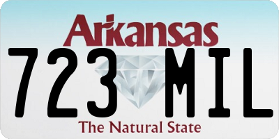 AR license plate 723MIL