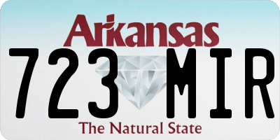 AR license plate 723MIR