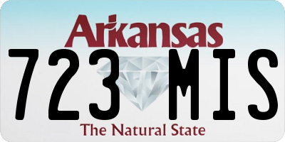 AR license plate 723MIS