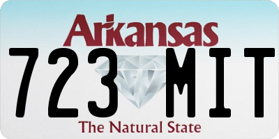 AR license plate 723MIT