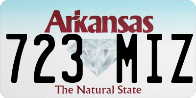 AR license plate 723MIZ