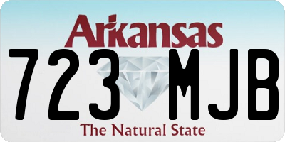 AR license plate 723MJB
