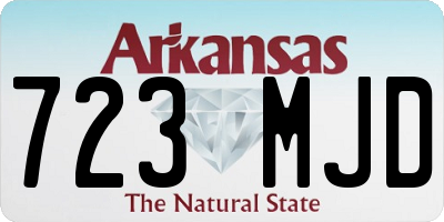 AR license plate 723MJD