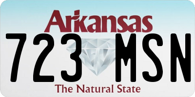 AR license plate 723MSN