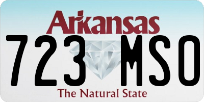 AR license plate 723MSO