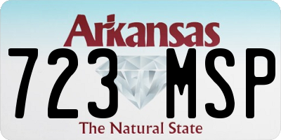 AR license plate 723MSP