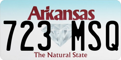 AR license plate 723MSQ