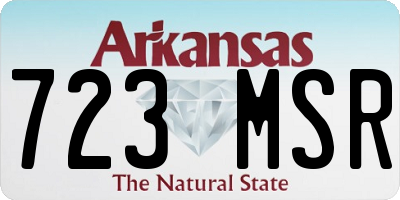 AR license plate 723MSR