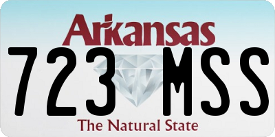 AR license plate 723MSS