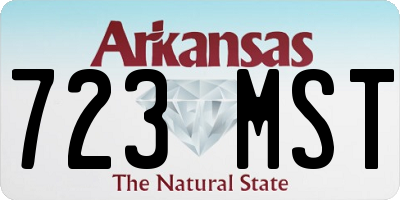 AR license plate 723MST