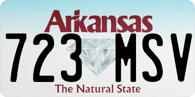 AR license plate 723MSV
