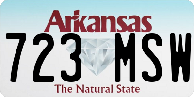AR license plate 723MSW