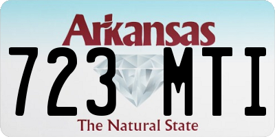 AR license plate 723MTI