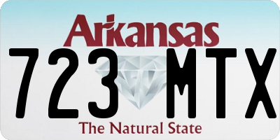 AR license plate 723MTX