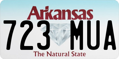 AR license plate 723MUA