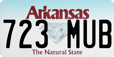 AR license plate 723MUB