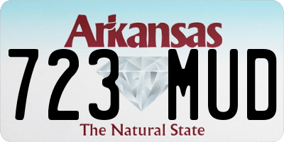 AR license plate 723MUD