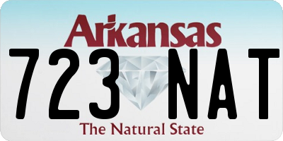 AR license plate 723NAT