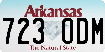 AR license plate 723ODM