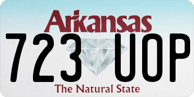 AR license plate 723UOP