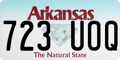 AR license plate 723UOQ