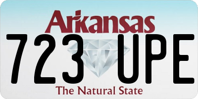 AR license plate 723UPE
