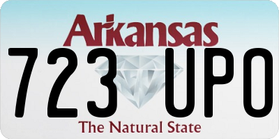 AR license plate 723UPO