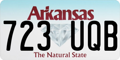 AR license plate 723UQB