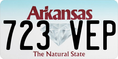 AR license plate 723VEP