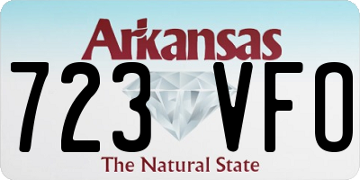 AR license plate 723VFO