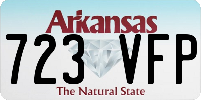 AR license plate 723VFP