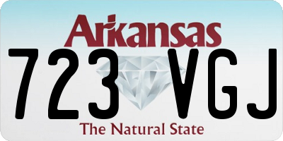 AR license plate 723VGJ
