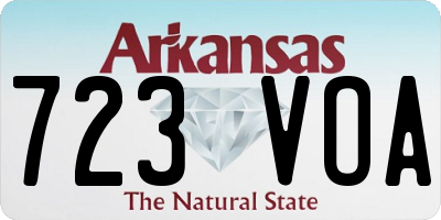 AR license plate 723VOA