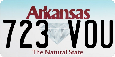 AR license plate 723VOU