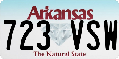 AR license plate 723VSW