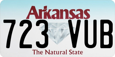 AR license plate 723VUB