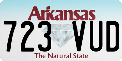 AR license plate 723VUD