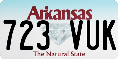 AR license plate 723VUK
