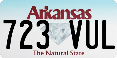AR license plate 723VUL